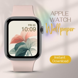 Watch Wallpaper, Apple Watch Face, Tropical iWatch Wallpaper, Leaf Watch Face Plants Smartwatch Wallpaper, Watch Background Smart Watch Face