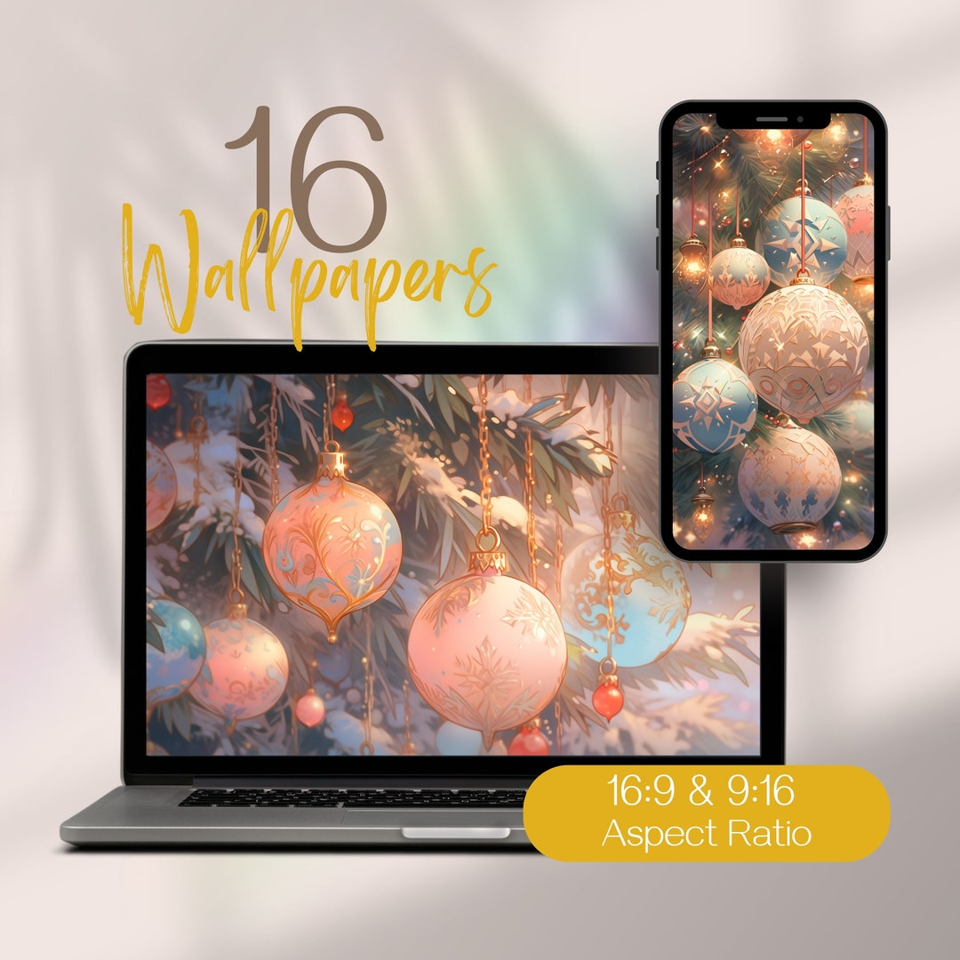 Pastel Christmas Aesthetic Wallpaper, Christmas Phone Wallpaper, Xmas
