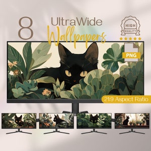 Plant 3440x1440 Wallpapers Format Cat Ultrawide Wallpaper, Succulent Ultrawide Monitor Background, Whimsical Widescreen 4k Wallpaper Desktop