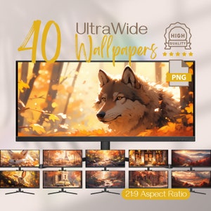 Lot de papiers peints ultra larges paysages d&#39;automne, arrière-plans haute résolution paysages d&#39;automne pour PC, joli papier peint d&#39;ordinateur parfait en forêt