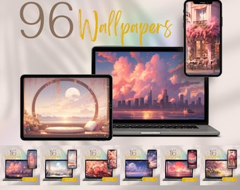 96 Aesthetic computer wallpapers, sky computer wallpaper, pastel aesthetic background, blossom iPhone wallpaper, japandi computer wallpaper