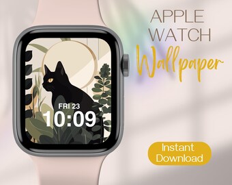 Watch Wallpaper, Apple Watch Face, Cat Watch Face, Plants Smartwatch Wallpaper, Watch Background, iWatch Wallpaper, Smart Watch Face Cover