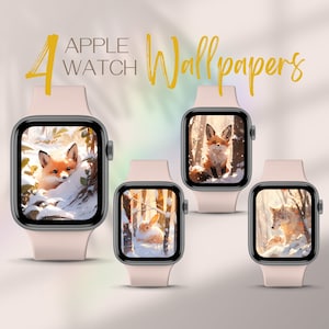 Cute Apple Watch Face Wallpaper, Winter Apple Watch Wallpaper, Apple Watch Face Download, Animal Watch Wallpaper, Smartwatch Wallpaper
