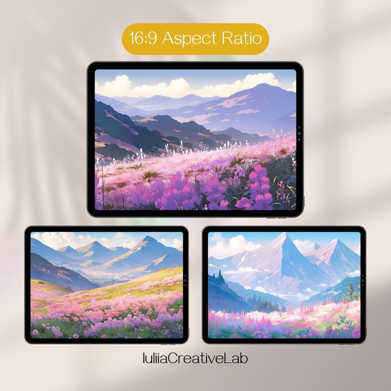 Pastel Computer Wallpaper, Whimsical Wallpaper Desktop Aesthetic Wallpaper, Mountain Pastel Wallpaper Lofi Meadow Wallpaper Anime Wallpapers, Image 3