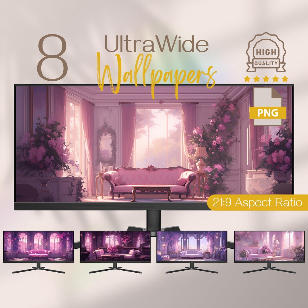 Anime Ultrawide Backgrounds, 4K Ultra HD Wallpapers, Pink Aesthetic ...