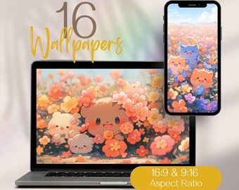 Floral Cute Desktop Wallpaper, Flower Meadows Aesthetic Wallpaper, Cute Phone Background, Floral Computer Wallpapers, Cute iPad Wallpapers