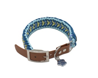 Hundehalsband "Stella" aus Paracord mit 3-fach verstellbarem Beta Biothane Adapter *personalisierbar | Paracordhalsband | Hundehalsband