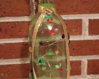 Christmas wine bottle