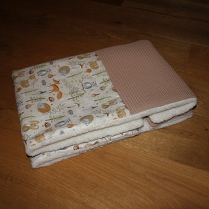 Baby blanket, cuddly blanket, play blanket, forest animals