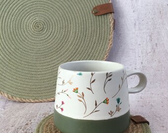 Groene placemats set van 4 & broodmand onderzetters set voor eettafel jute placemats broodzak onderzetter set housewarming cadeau tafel decor