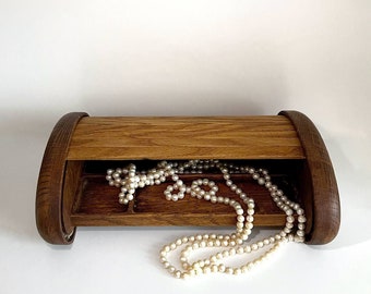 Wooden jewelry box vintage storage organization gift for her jewelry organizer box mom gift jewelry case