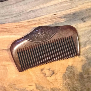 Handcrafted Wooden Portable Hair/Beard Comb Made From Premium South American Walnut