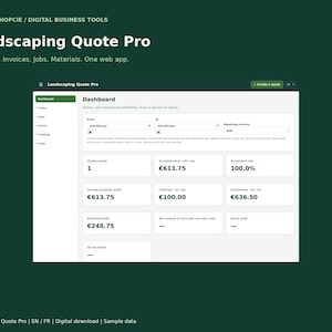 Landscaping Business App: Estimates, Invoices, Job Scheduling & Inventory | Google Apps Script