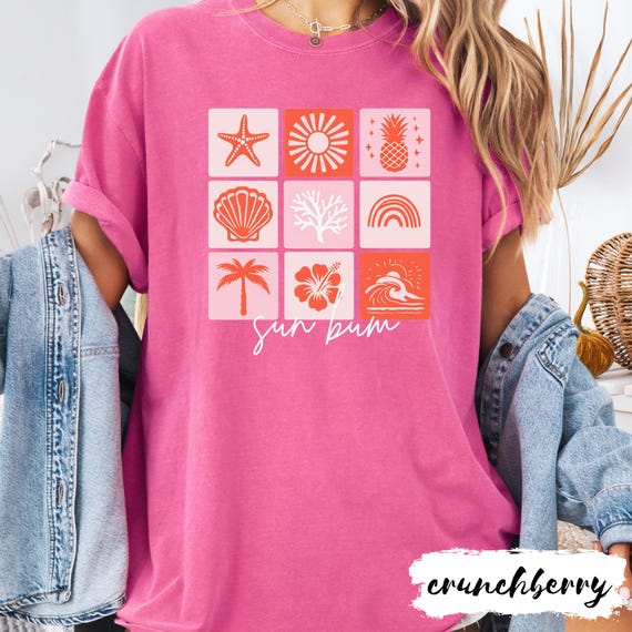 Vintage Sun Bum Seashells Unisex Garment-dyed T-shirt, Retro