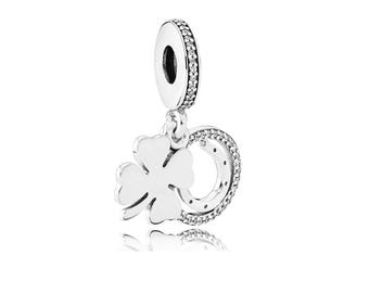 Lucky Four-Leaf Clover Dangle Charm Pandora Best Quality Silver Gifts for Her Must-Have Pandora Jewelry Free Delivery for Special Occasions