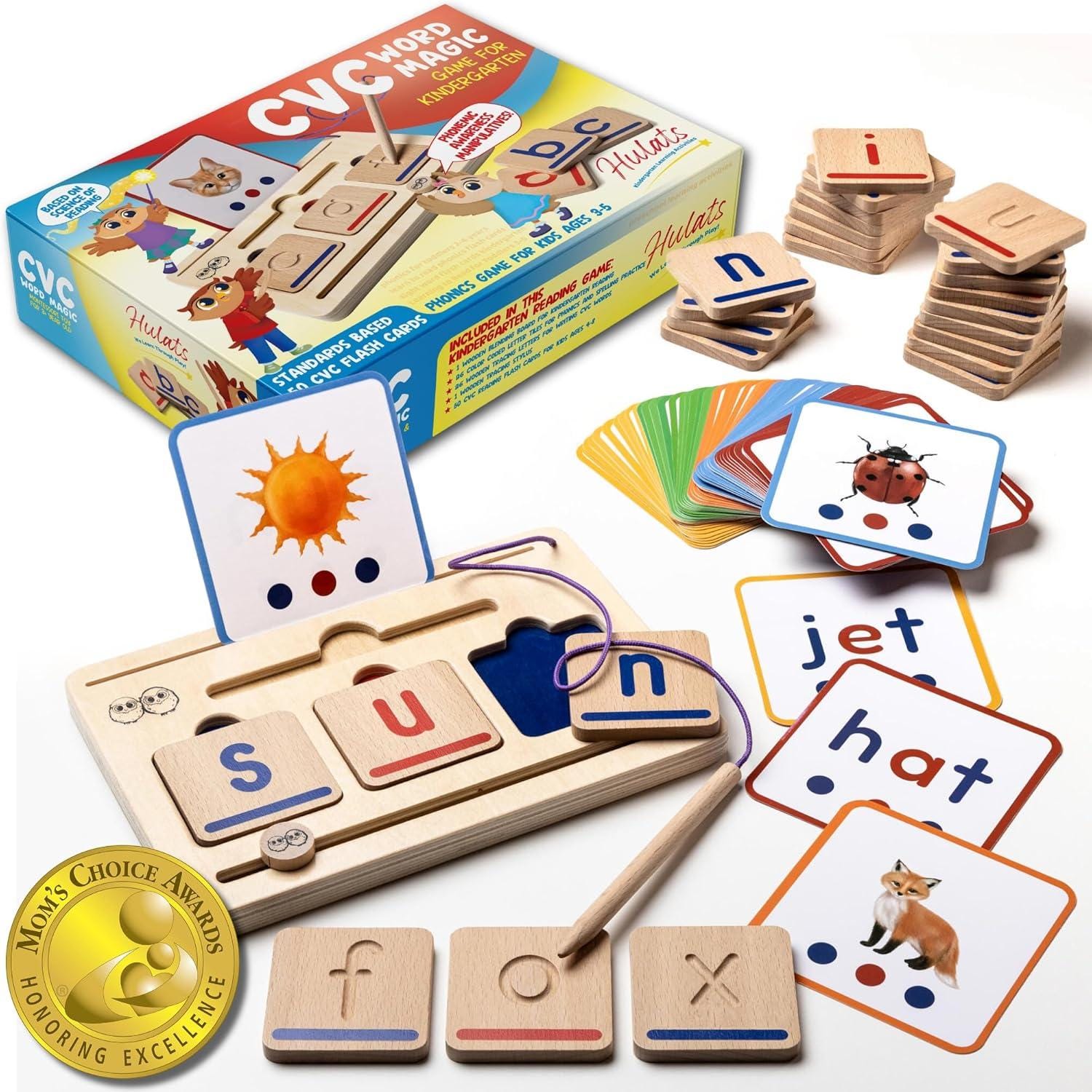CVC Word, Phonics & Reading Game for Toddlers, Flashcards, Educational
