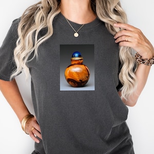 Neo Deco Tee, Amber Snuff Bottle Shirt, Maximalist Object Print