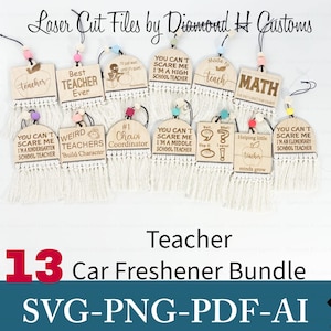Lehrer Auto Erfrischungs-Bundle SVG Lehrer Laser-Schnitt Lehrer Laser-Geschenk Laser-Schnitt Lehrer-Geschenk Laser Lehrer-Datei Lehrer Laser-Schnitt-Dateien