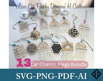 Mega Bundle Car Freshener Design SVG Car Charm Laser Cut File Car Freshener PNG Car Charm SVG Charms for Car Cut File Car Charm Cut File svg