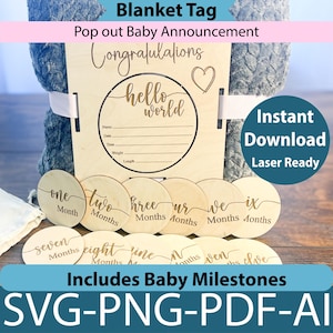 Baby Meilenstein Monatliche Foto Stütze Zeichen Baby Ankündigung Geburts Details Baby Geschenk aus Holz für neue Eltern Baby Andenken Photo Prop Babyfoto