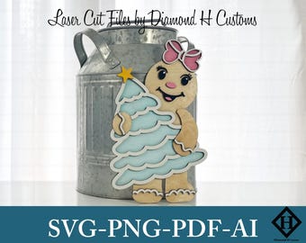 Gingerbread Laser File Gingerbread Girl Laser Cut File Gingerbread SVG Gingerbread Laser Gingerbread Girl Laser SVG Gingerbread Girl Decor