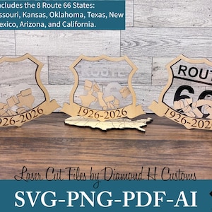 Route 66 Centennial Laser Cut File Route 66 Centennial SVG Route 66 Shaker Ornament Laser Cut File Route 66 Laser Cut Route 66 Shaker  SVG