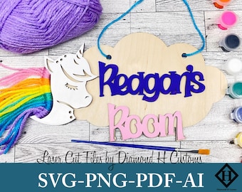 Kit de pintura de unicornio Archivo láser para cortar SVG Kit de pintura Archivo láser Kit de pintura Archivo láser para cortar láser Kit de pintura SVG Kit de pintura SVG Kit de pintura de unicornio Archivo