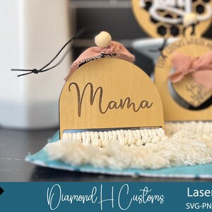 Laser Cut Mom Car Charm SVG Bundle For Mother's Day