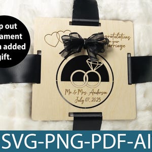 Bridal Keepsake Collection Wedding Blanket Tag Custom Ring Design Personalized Date Detail Diamond Ring Holder Premium Wedding Gift Beautiful Memory Charm Special Wedding Favor Elegant Decoration Piece Perfect Bridal Present Customization