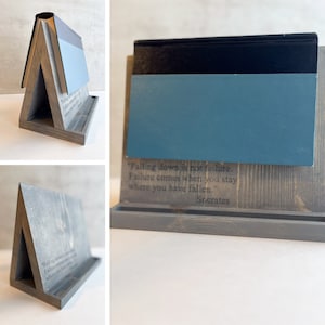 Personalized Quote Bookholder, Bookholder, Book Stand Display, Book stand triangle, Book valet, Triangle Book Stand, Book Rest,  Book Stand