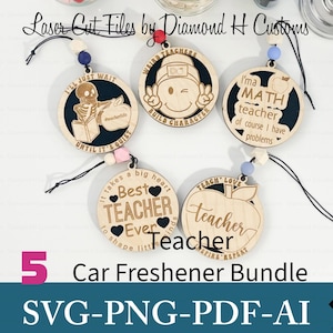 Lehrer Auto Erfrischungs-Bundle SVG Lehrer Laser-Schnitt Lehrer Laser-Geschenk Laser-Schnitt Lehrer-Geschenk Laser Lehrer-Datei Lehrer Laser-Schnitt Dateien SVG