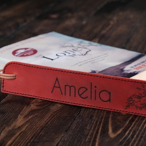 Bookmark, Personalized Leather Bookmark, Personalized with Name or Initials, Leather Bookmark, Gift Ideas, Birthday Gift for Book Lover