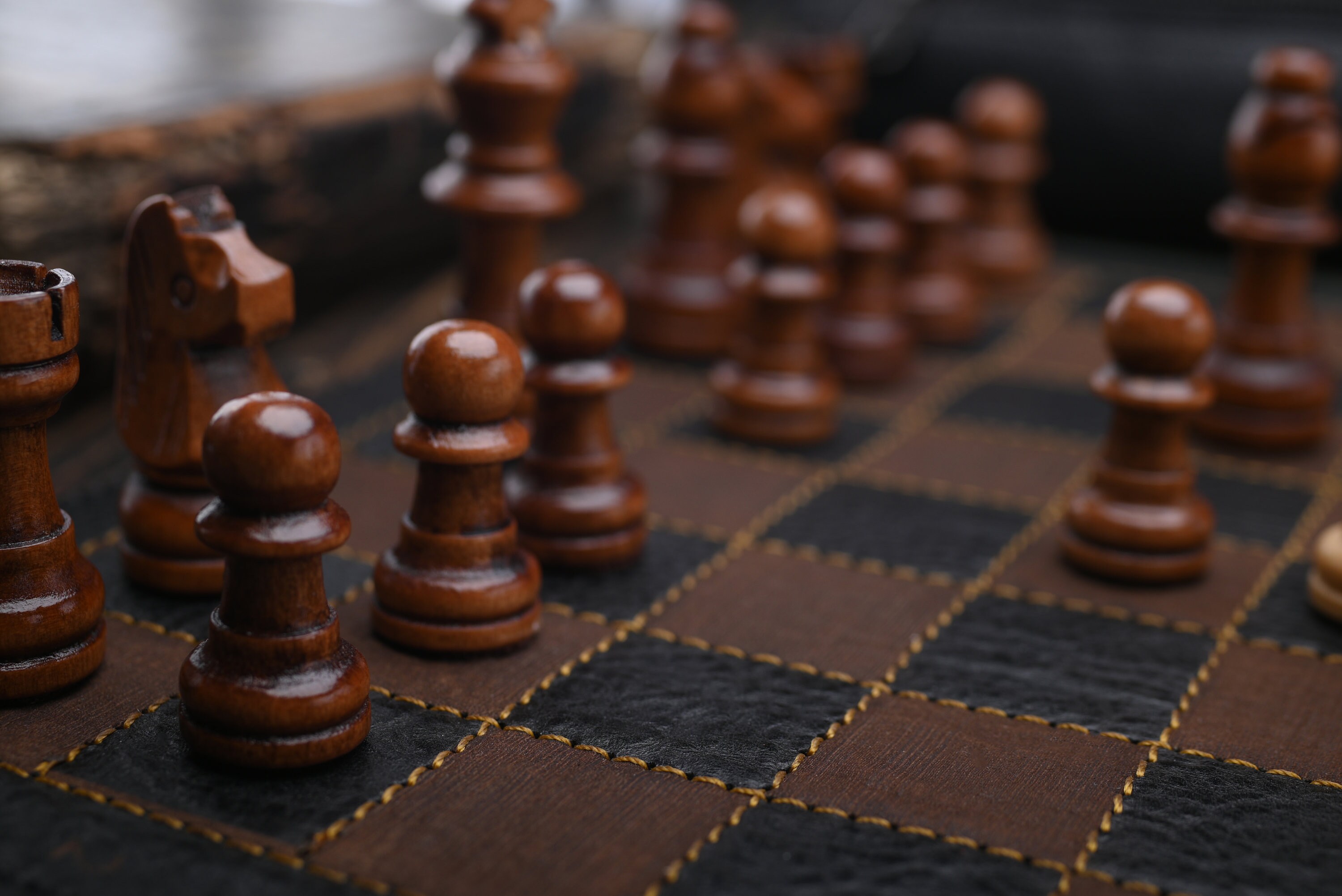 Rustic Chess Roll Luxury Leather Chess Roll - Handmade Portable Chess Set - Travel ...