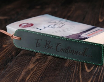 Marcapáginas de cuero personalizado: hecho a mano, regalo para lectores.