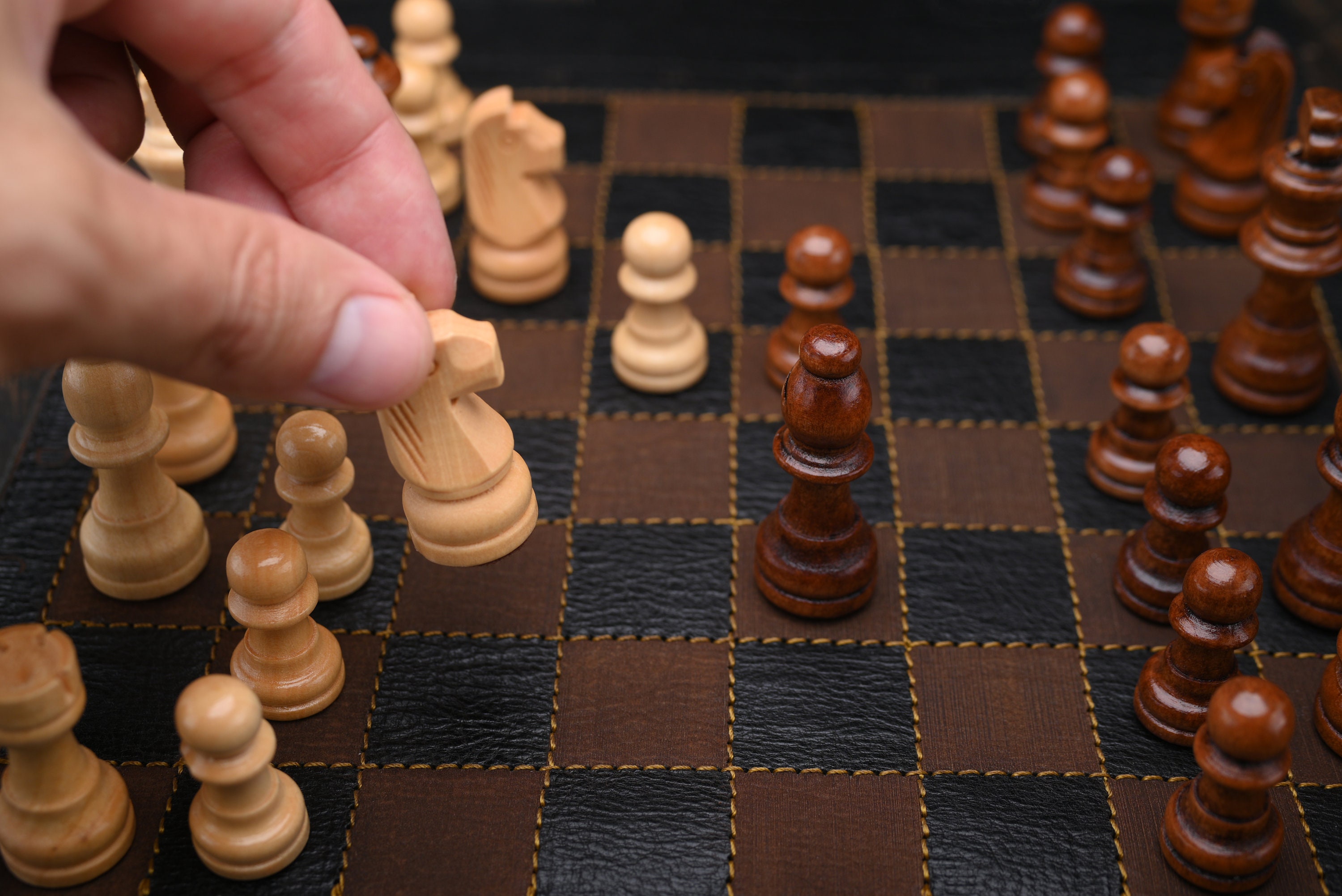 Roll-up Leather Chess Set, Magnetic chess board,  Engraving Option, Perfect for Travel and Gifts