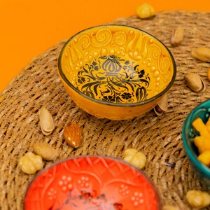 x10 Handmade Turkish Ceramic Mini Bowls: Unique & Colorful Serveware Set Memorable Dining Experiences and Great Gifts image 2