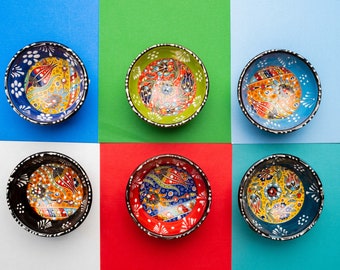 x10 Handmade Ceramic serving Bowls: Unique & Colorful Serveware Set | Memorable Dining Experiences and Great Gifts