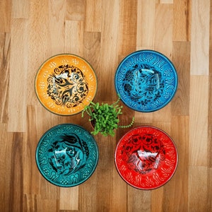 Handmade Turkish Ceramic Bowls medium size Unique and Colorful Serveware Memorable Dining Experiencessoup bowls great gift idea image 8