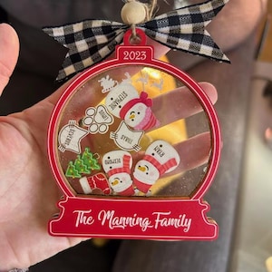 2025 Snowman Family Custom Name Kids Christmas Ornament Wooden Shake, Car Charm, Stocking Tags, First Home Christmas, ClaimingSpace-Shirt