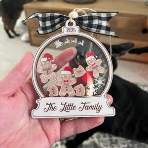 2025 Customize Cousin Crew Gingerbread Family Christmas Ornament Shaker, Cookie Jar Ornament, Gingerman Family Ornament, ClaimingSpace-Shirt