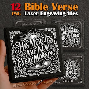 Gravur PNG Bibelverse, Hoffnung Gnade Heils Schriftdateien, Christliche Zitate Laser Untersetzer Designs, Vintage Religiöse Wohnkultur