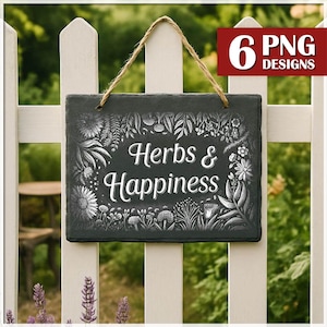 Gravure bloementuin, png PNGEgg | Leisteenbordontwerp voor laser, CNC, Cricut, Glowforge | Rustieke botanische clipart voor huisdecoratie met gegraveerde bloemen