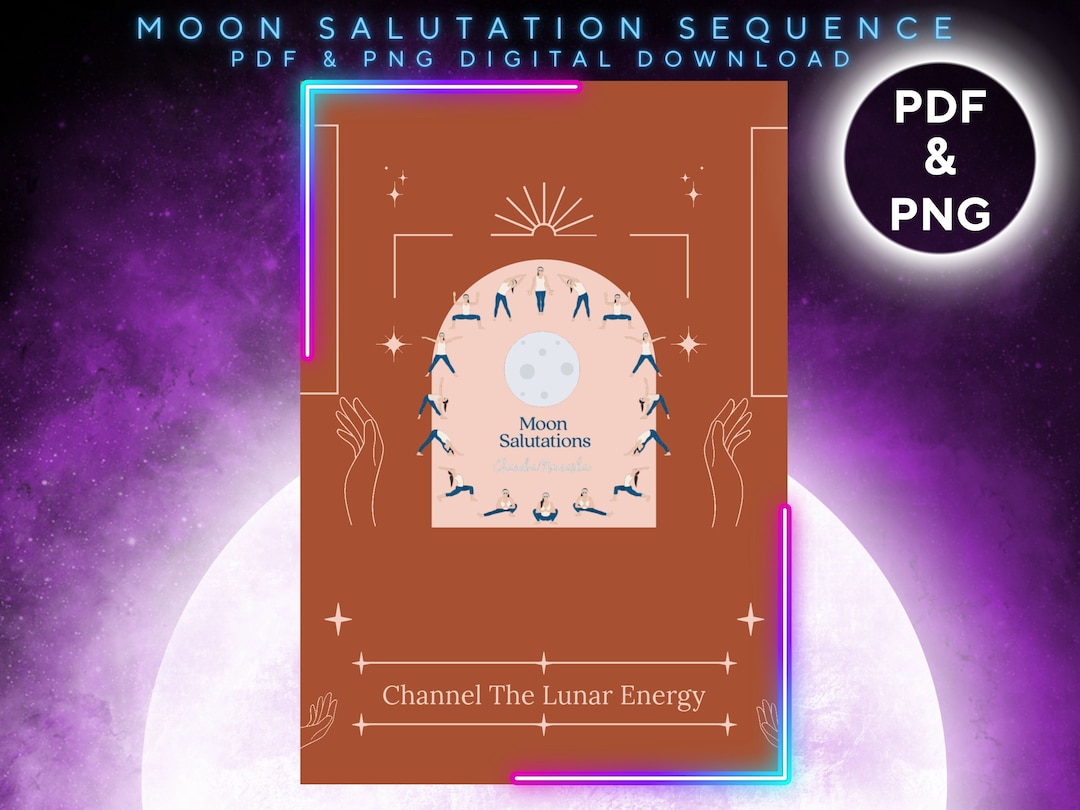 Moon Salutation Sequence Printables / Yoga Sequence Cards - Etsy