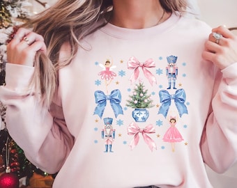 Nutcracker Sweatshirt, coquette christmas sweatshirt, Sugar plum fairy, Sugar plum fairy sweatshirt, nutcracker sweater, nutcracker shirt