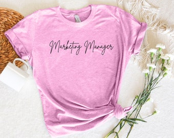Marketing Manager T-Shirt: Soft Bella+Canvas Jersey Tee