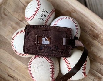 MADE TO ORDER - Custom Upcycled Baseball Glove Luggage Tag