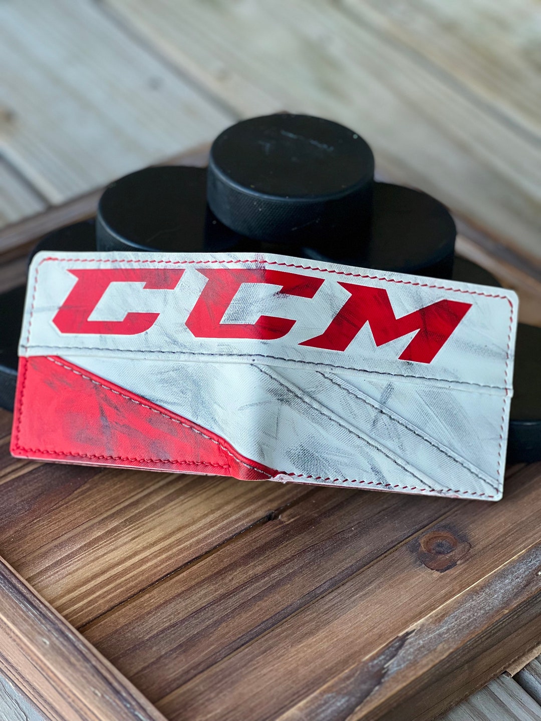 MADE TO ORDER Custom Hockey Goalie Blocker Nine Pocket Bifold Wallet Etsy