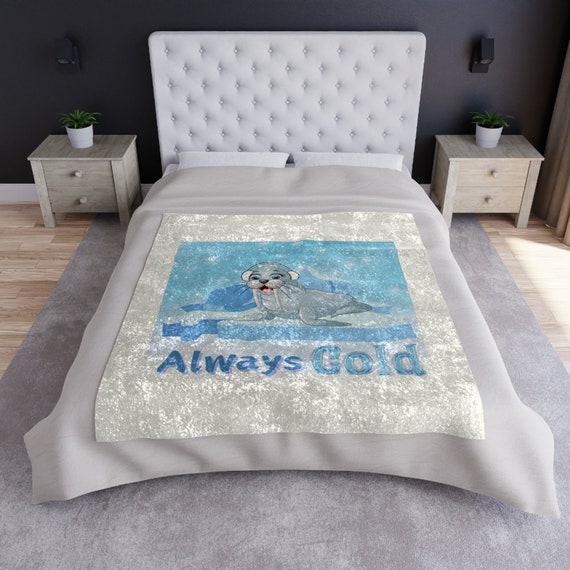 Always Cold Crushed Velvet Blanket Etsy