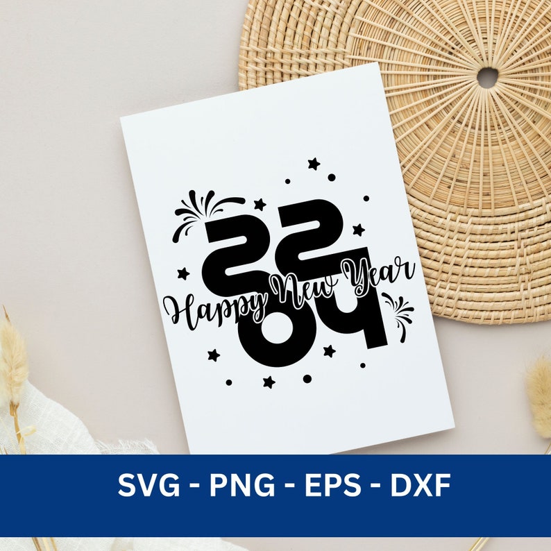 Happy New Year 2024 SVG, 2024 SVG, Firecracker SVG, Holiday Clipart, New Years Eve Svg