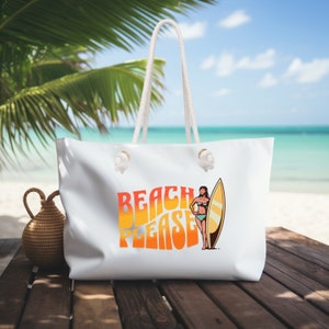 BEACH PLEASE TOTE Bag 15x16 Inch Natural Color Cotton Tote Girls Weekend Welcome Bag Bachelorette Gift Etsy Canada